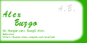 alex buzgo business card