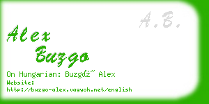 alex buzgo business card